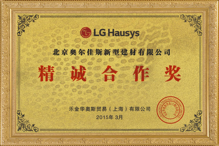 精誠(chéng)合作獎(jiǎng)